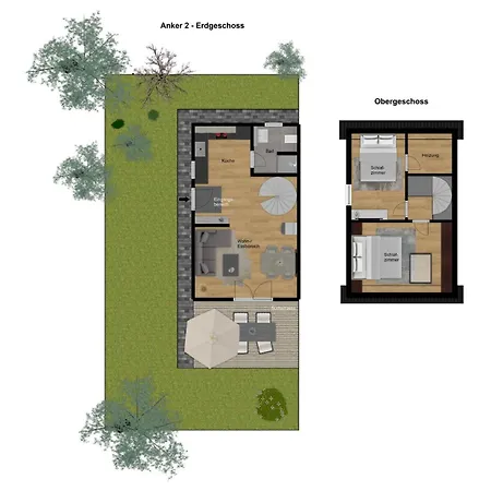 Anker Mit 2 Doppelhaushälften Apartment *